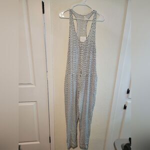 Soft Joie Biltmore Printed Slim Straight Leg  Sleevless Lounge Jumpsuit Medium